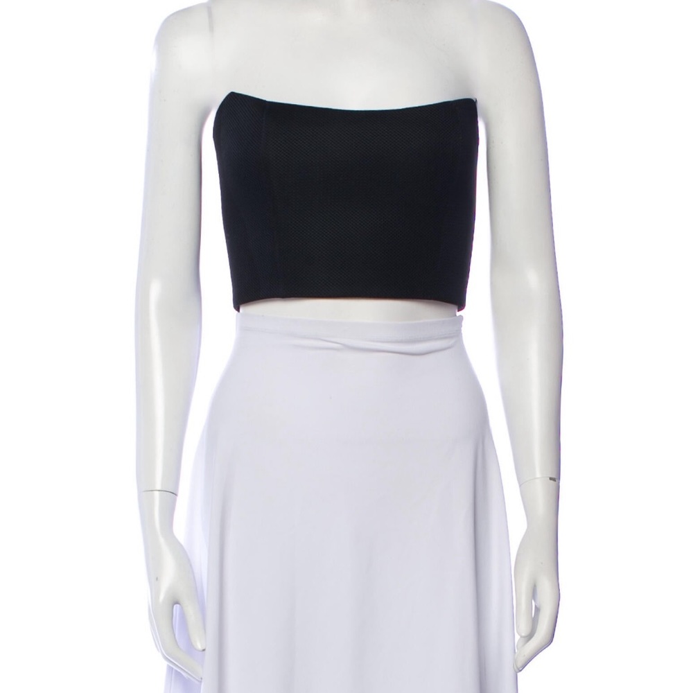 Nicholas Black Corset Crop Top